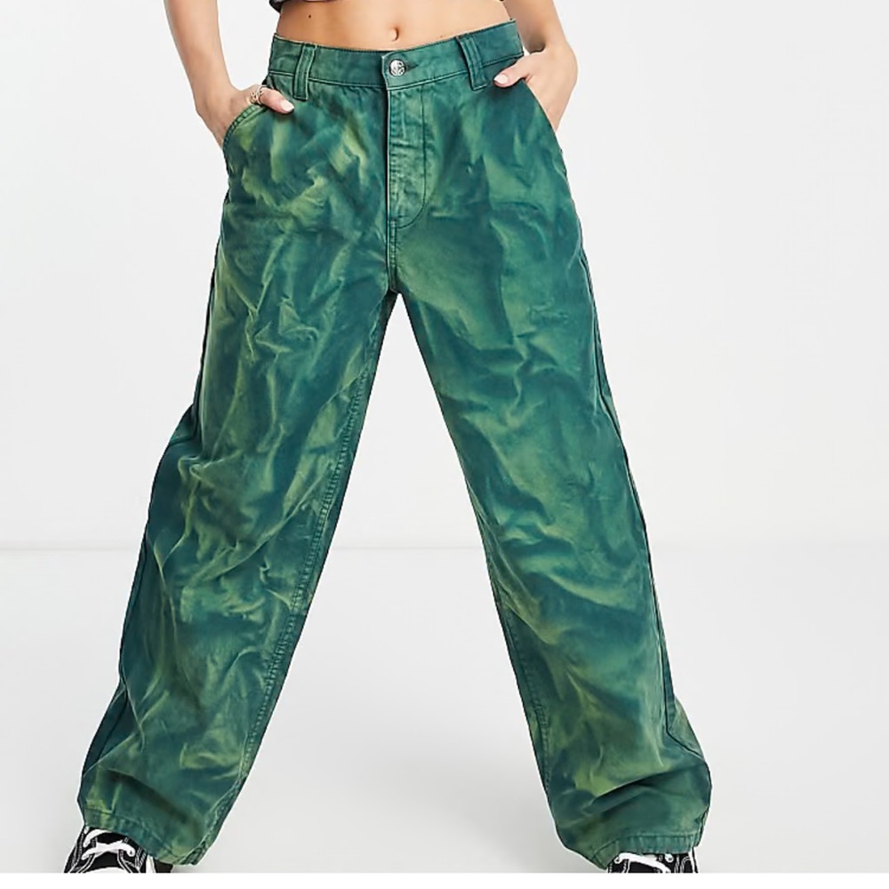ASOS Green Camouflage Boyfriend Jeans Size 6